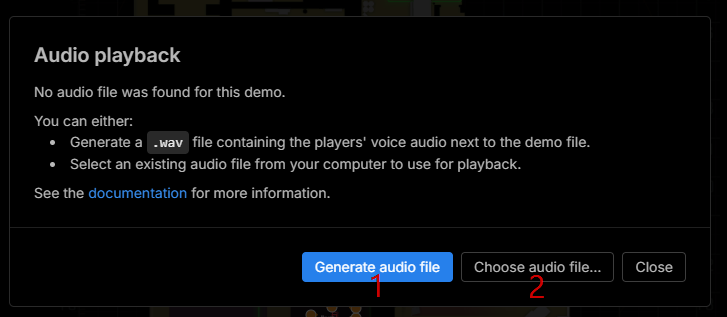 Audio dialog