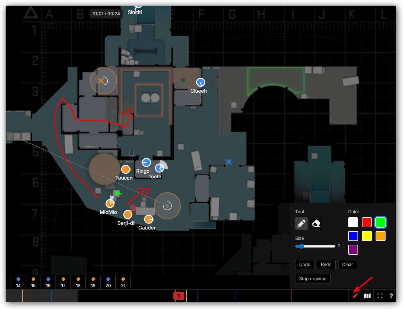 Drawing on the radar